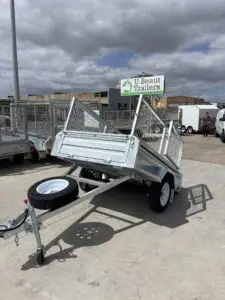 7x4 Single Axle Heavy Duty Galvanised Tipper with 400mm sides