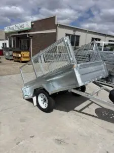 7x4 Single Axle Heavy Duty Galvanised Tipper with 400mm sides