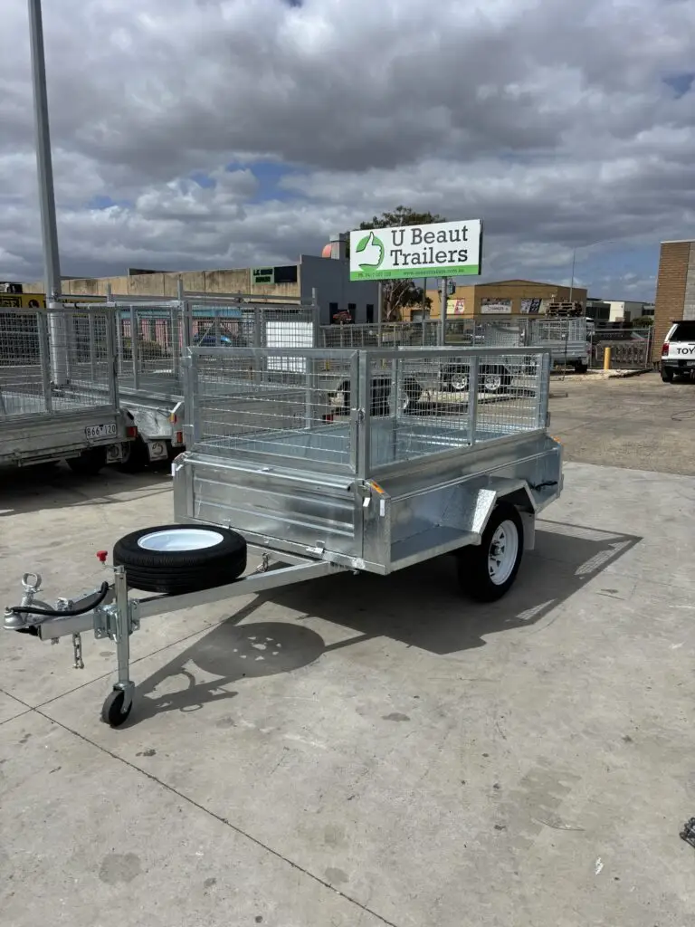 7x4 Single Axle Heavy Duty Galvanised Tipper with 400mm sides