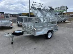 7x5 Single Axle Heavy Duty Galvanised Tipper with 400mm sides