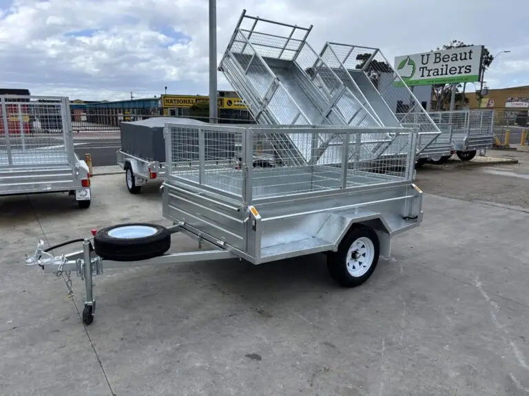 7x5 Single Axle Heavy Duty Galvanised Tipper with 400mm sides
