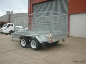 8x5 Tandem Axle Box Trailer Galvanised Cage Heavy Duty 2800kg ATM