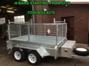 8x5 Tandem Tipper with 380mm side and 800mm Cage 2000kg ATM