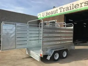 12x6 Tandem Stock Cattle Crate Trailer Galvanised 2800kg ATM