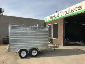 12x6 Tandem Stock Cattle Crate Trailer Galvanised 2800kg ATM