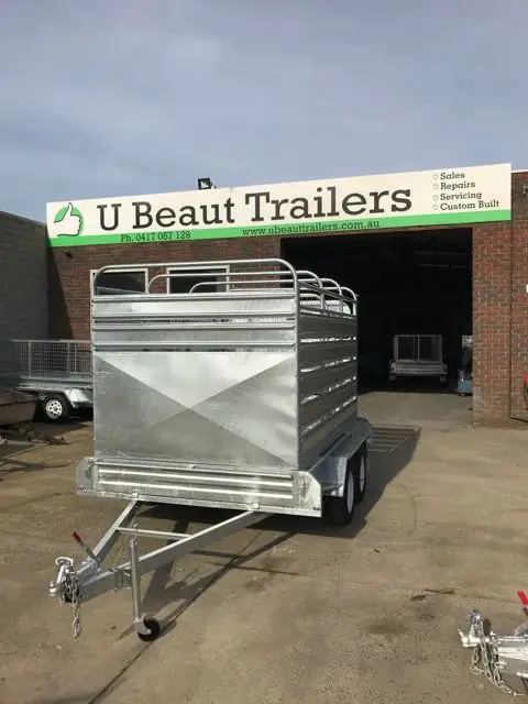 12x6 Tandem Stock Cattle Crate Trailer Galvanised 2800kg ATM