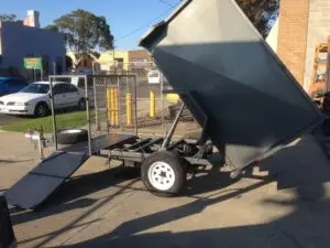 Lawn Mower 7x5 Single Axle Box Trailer Hydraulic Tipper