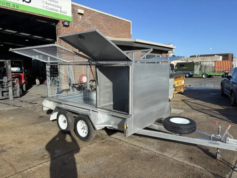 10x5 Tradesman Tradie Tandem Trailer 1/2 cage H-bars 2000kg ATM Galvanised