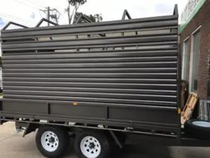 12x8 Flat Top Tandem trailer with Cattle Crate Stock, 3500kg ATM 3.5 Ton