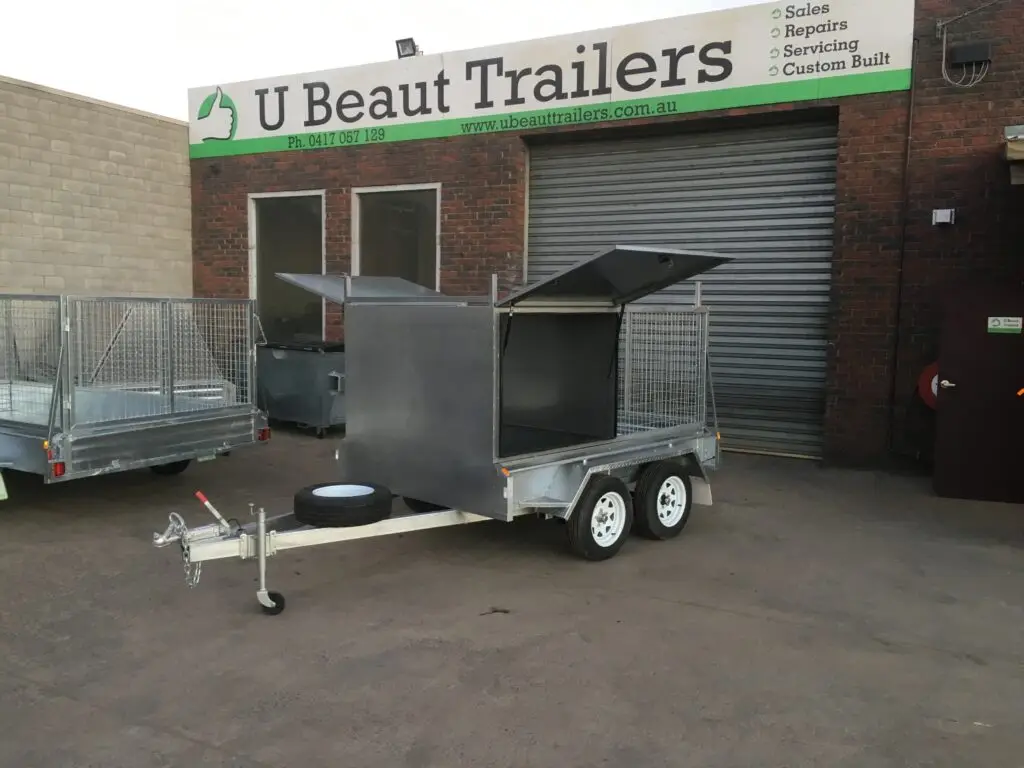 8x5 Tandem Trailer Tradesman Galvanised 1/2 Tradie Caged 1000mm