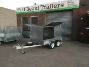 8x5 Tandem Trailer Tradesman Galvanised 1/2 Tradie Caged 1000mm