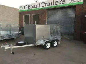 8x5 Tandem Trailer Tradesman Galvanised 1/2 Tradie Caged 1000mm
