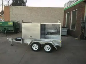 8x5 Tandem Trailer Tradesman Galvanised 1/2 Tradie Caged 1000mm