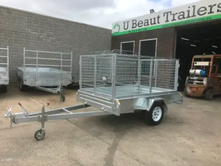 8×5 Single Axle Trailer 1500kg Galvanised Braked Heavy Duty