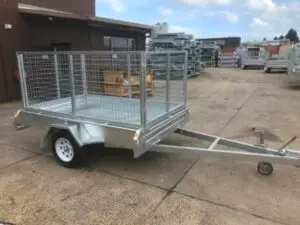 8×5 Single Axle Trailer 1500kg Galvanised Braked Heavy Duty