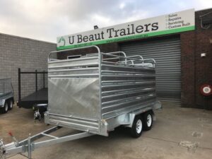 12x6 Tandem Stock Cattle Crate Trailer Galvanised 2800kg ATM