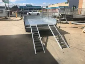 10×7 Flat top Tandem Tipper with 300mm fold down side, 600mm cage, Ramps  3500kg ATM 3.5 Ton
