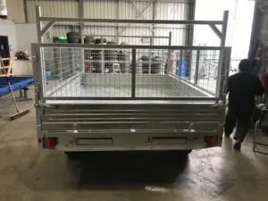 10×7 Flat top Tandem Tipper with 300mm fold down side, 600mm cage, Ramps  3500kg ATM 3.5 Ton